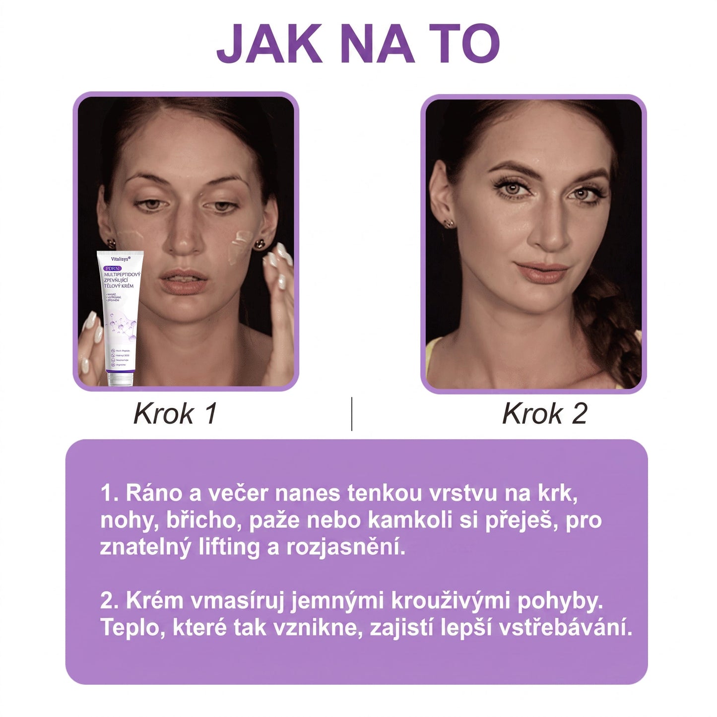 Doporučováno dermatology🥇 | 🍊Vitalisys® PDRN Multi-Peptidový masážní tělový krém – Proti stárnutí, hydratační, zpevňující, regenerační, sjednocující, proti akné a skvrnám, na odstraňování bradavic a mateřských znamének, pro úlevu při lupénce.❤️