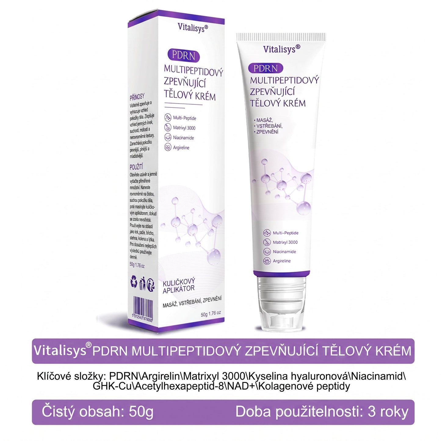 Doporučováno dermatology🥇 | 🍊Vitalisys® PDRN Multi-Peptidový masážní tělový krém – Proti stárnutí, hydratační, zpevňující, regenerační, sjednocující, proti akné a skvrnám, na odstraňování bradavic a mateřských znamének, pro úlevu při lupénce.❤️