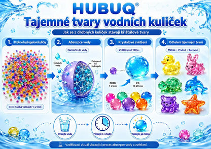 HUBUQ® Vodní kuličky s tajemnými tvary🐳🪄