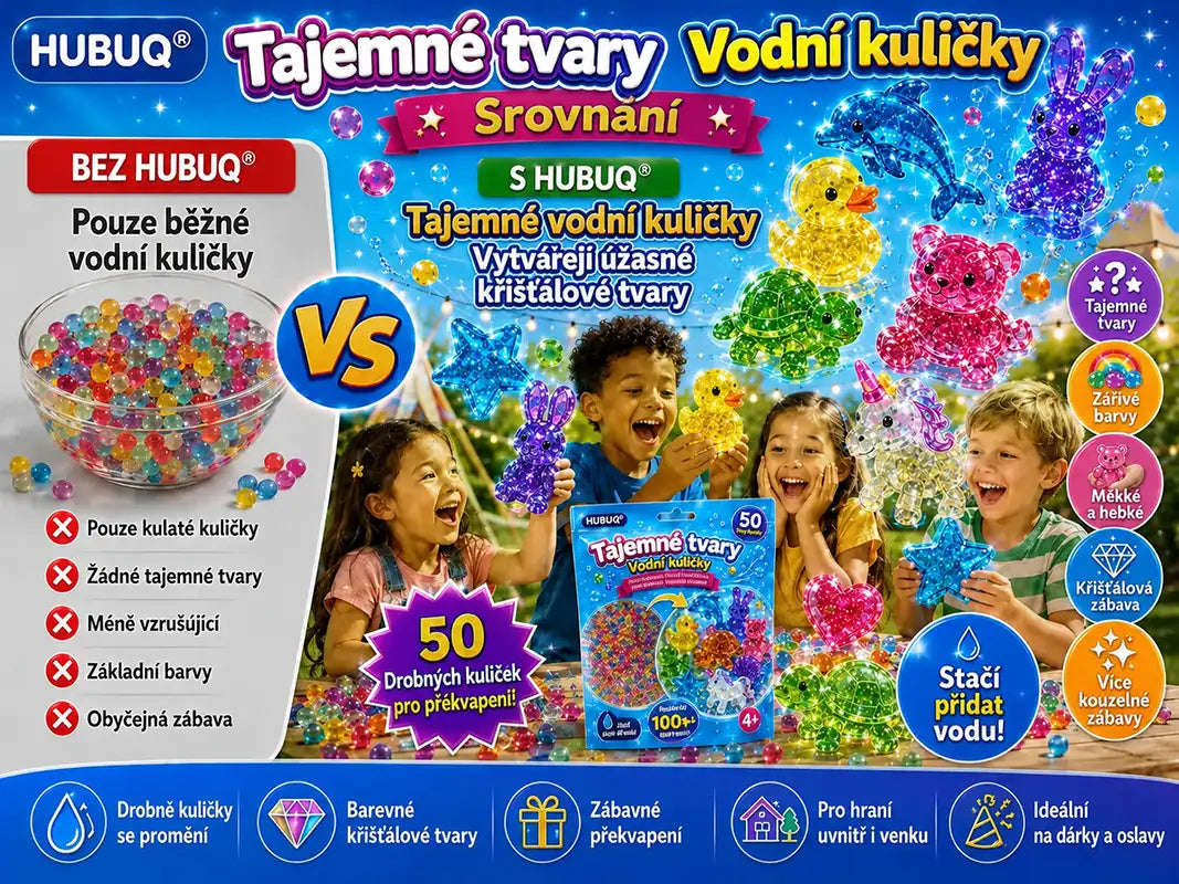 HUBUQ® Vodní kuličky s tajemnými tvary🐳🪄