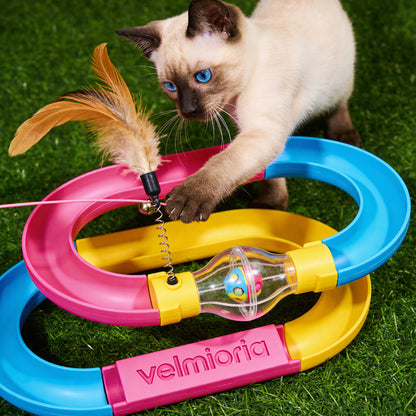 velmioria® Sound-Activated Plush Cat Kicker Toy – Interactive Crinkle & Squeak Cat Teaser for Biting, Kicking & Instinct Play