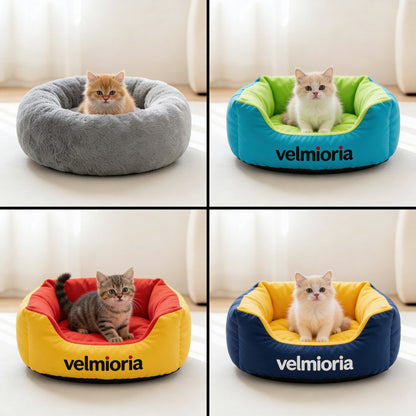 velmioria® Interactive Intelligence Cat Toy Mat – Multi-Functional Puzzle Play Cushion for Mental Stimulation, Paw Training & Indoor Enrichment