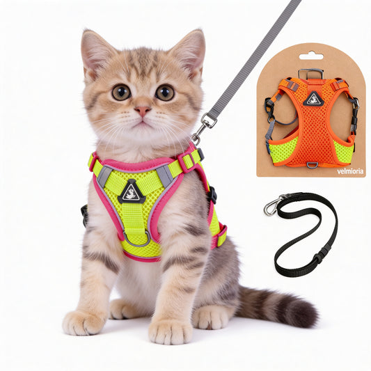 velmioria® Escape-Proof Cat Harness & Leash Set comes in: a simple, reliable way to let your cat explore safely—without the stress.