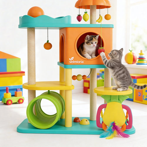 velmioria® Multi-Layer Snuffle Cat Mat – Interactive Foraging Puzzle Toy for Scent Training, Slow Feeding & Indoor Enrichment